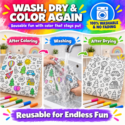 🎨DIY Coloring Blanket with 12 Markers🖍️
