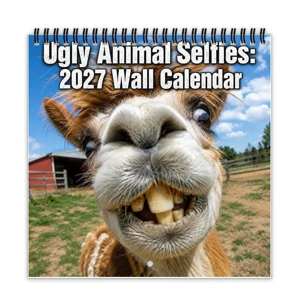 ⏰Limited Stock 49% OFF -📸 Ugly Animal Selfies™ 2027 Wall Calendar – 12 Months of Terrible Angles & Perfect Timing