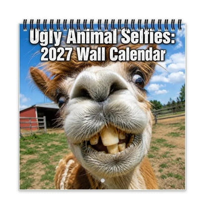 ⏰Limited Stock 49% OFF -📸 Ugly Animal Selfies™ 2027 Wall Calendar – 12 Months of Terrible Angles & Perfect Timing