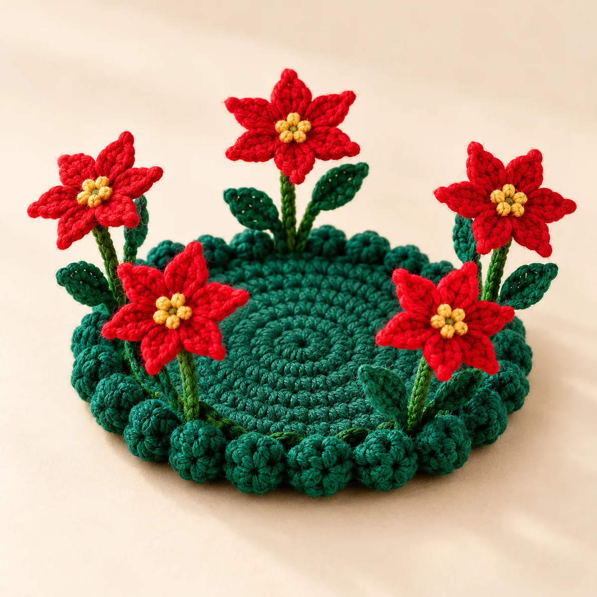 🌸Handmade Crochet Floral Coaster | Everlasting Table Art 🌸