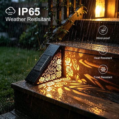 🔥 Buy 1 Get 1 Free 🔥 Solar Step Lights Outdoor — IP65 Waterproof LED Lights, Suitable for Decks, Stairs, Porches, Garden Paths, and Patio Steps