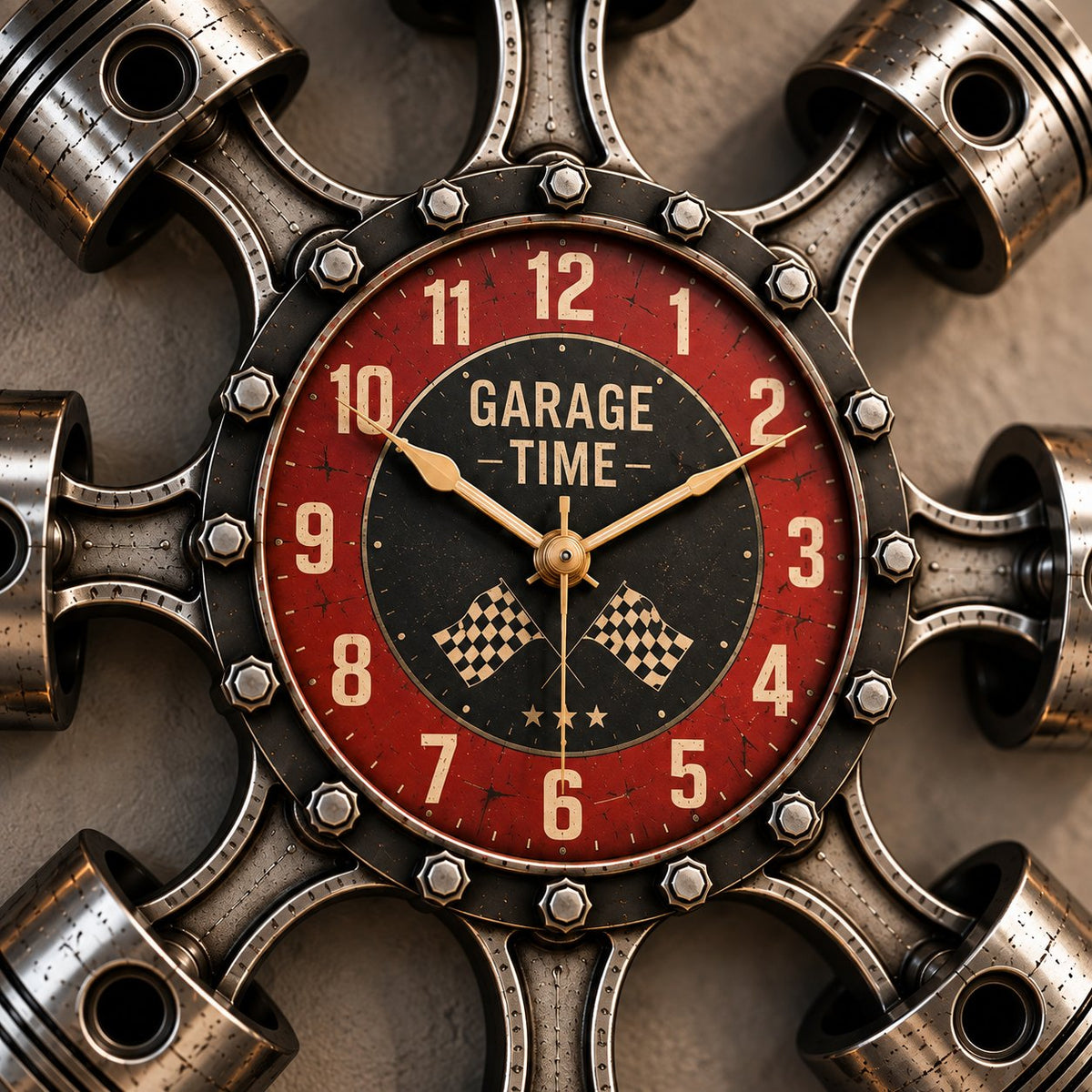 Piston Garage Wall Clock