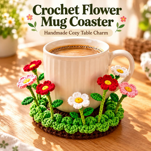 🌸Handmade Crochet Floral Coaster | Everlasting Table Art 🌸