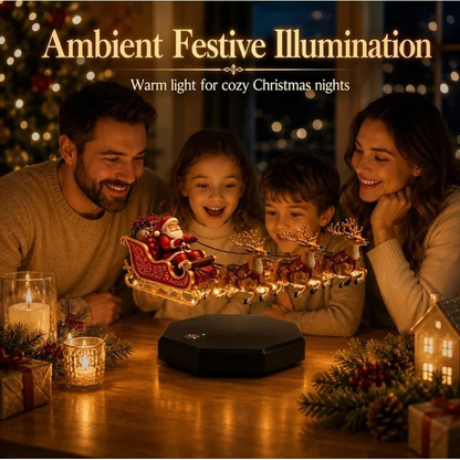 🎅 Floating Santa Sleigh with 4 Reindeer – Magnetic Levitation Christmas Display 💗Buy Two Free Shipping