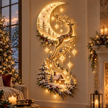 ✨Reindeer Under the Starry Sky™ – Cozy Christmas Cabin
