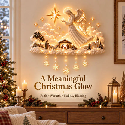 ✨ Last Day 49% OFF✨ A Christmas blessing angel, radiating a warm glow.