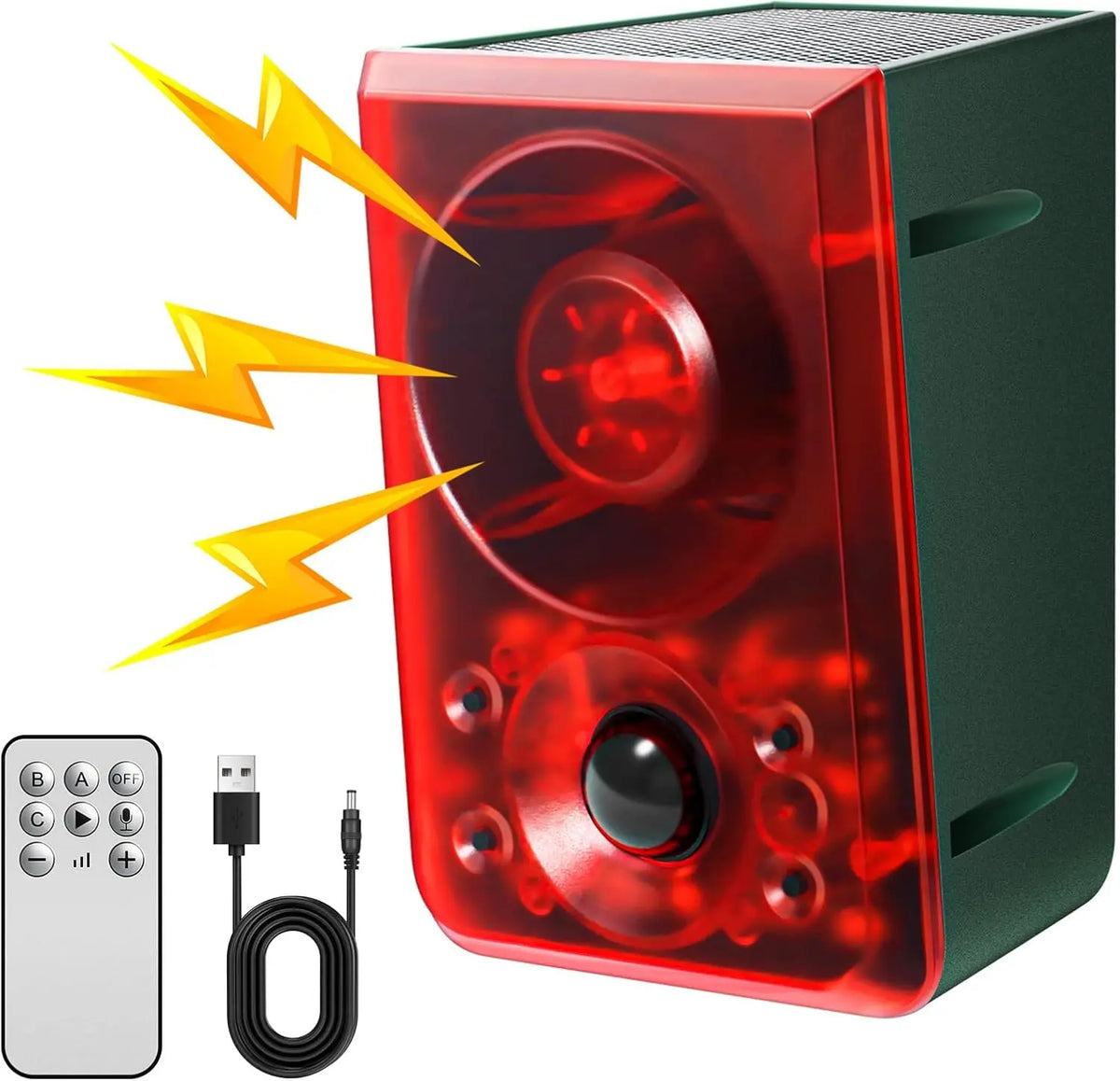🚨 Solar-Powered Outdoor Motion Alarm -Remote-Controlled Farm& Garden Security Siren