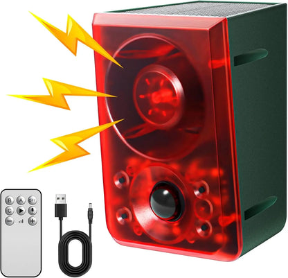 🚨 Solar-Powered Outdoor Motion Alarm -Remote-Controlled Farm& Garden Security Siren