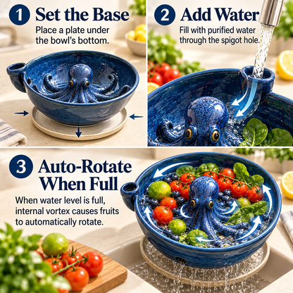 🐙 Just Add Water — Let the Vortex Wash Your Produce for You!