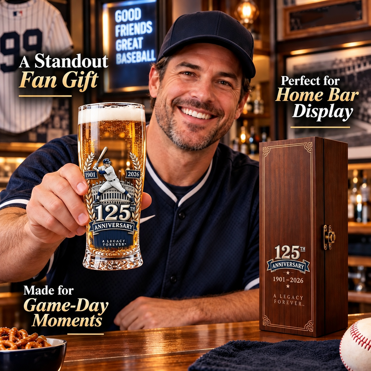 Let’s Go Tribe! 125th Anniversary Commemorative Pint Glass