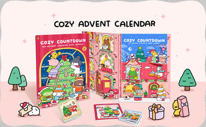 🎄LAST DAY 50% OFF - 🎁🎨 24-Day Christmas Countdown Mystery Box mini Coloring Book Set
