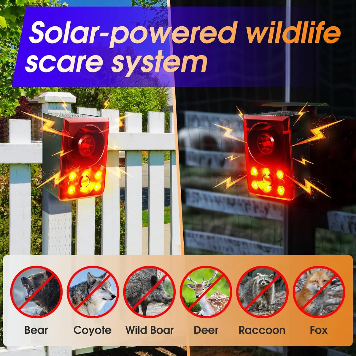 🚨 Solar-Powered Outdoor Motion Alarm -Remote-Controlled Farm& Garden Security Siren