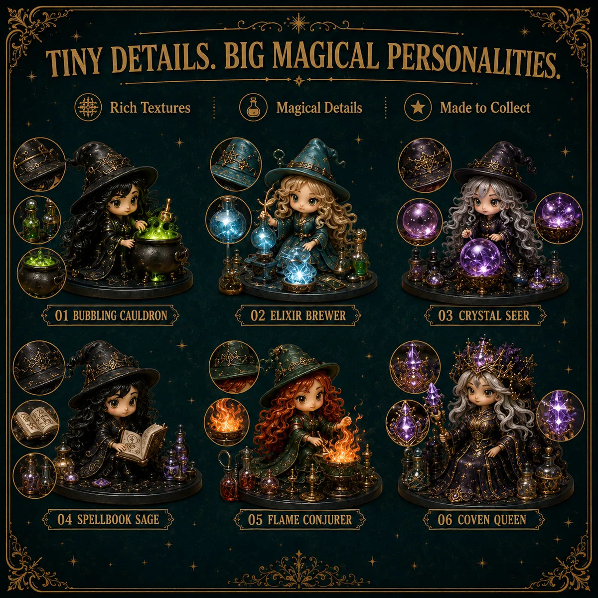 🧙‍♀️TODAY ONLY 49% OFF – Witch Advent Calendar | 24 Days of Magical Witchy Surprises | Limited Edition Collectible Mini Figures✨