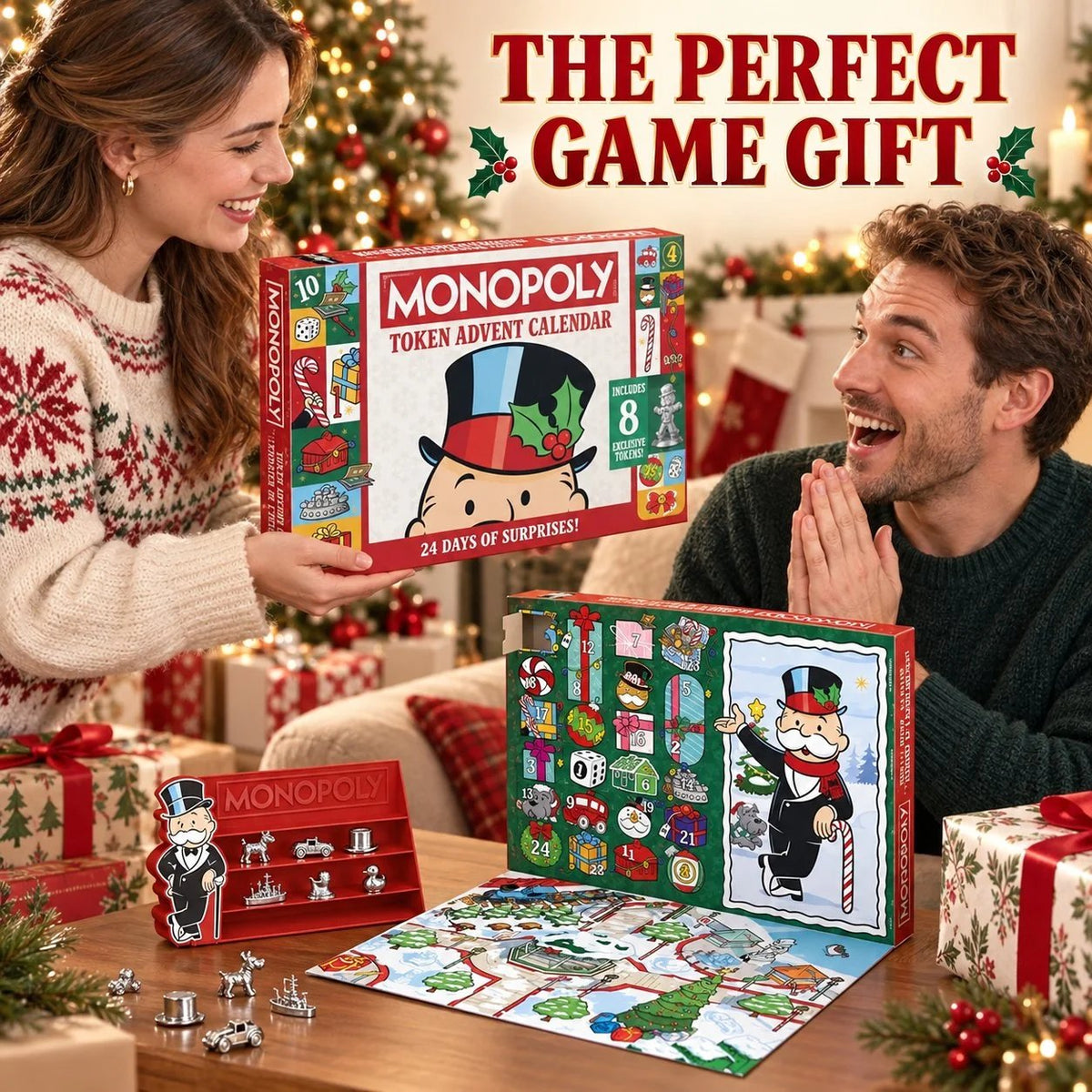 🔥 LAST DAY 50% OFF - 🎲 Monopoly Token Advent Calendar