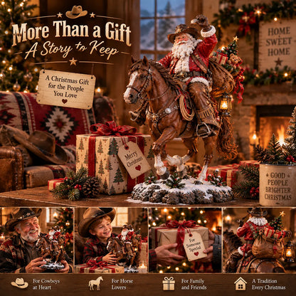 🔥Last Day 48% OFF🎄🤠 The Old West Cowboy Santa – A Homeward Christmas Keepsake