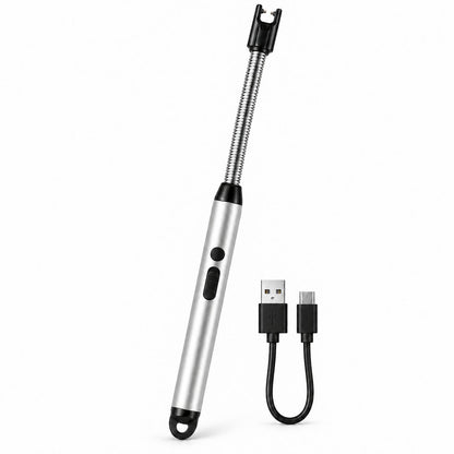 🔥Universal 360-Degree Flexible Pulse Arc Lighter with LED Battery Indicator and Windproof Design