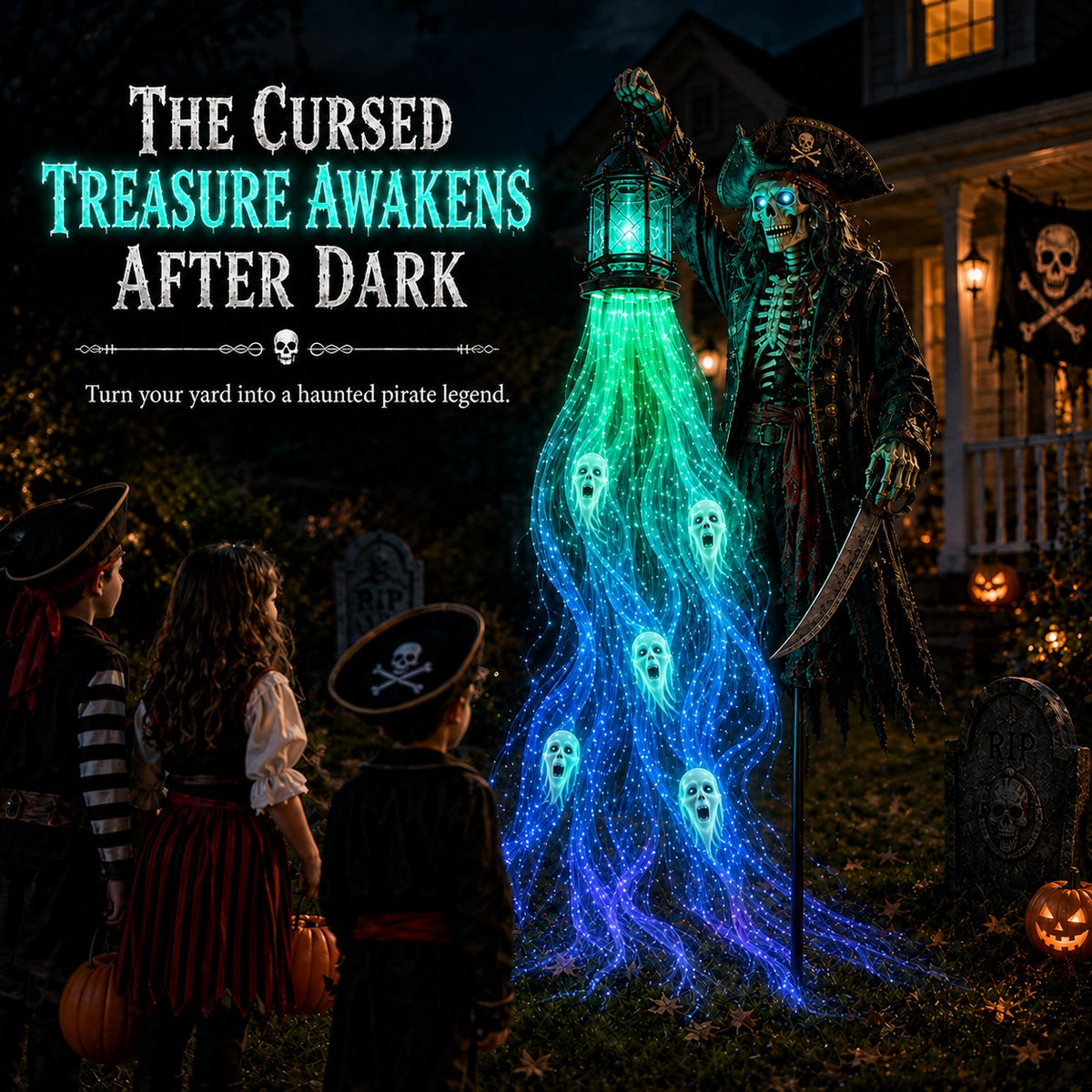 🔥 50% OFF Today Only – 🎃 Animated Headless Horseman Halloween Garden Light | Spooky Outdoor Yard Decoration 💀