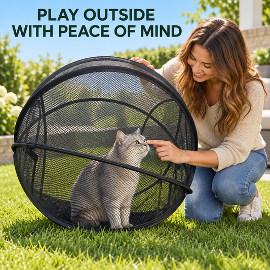 🔥Hot Sale🐱🌿 FreshAir Cat Haven – Pop-Up Mesh Playpen