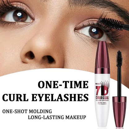 7D Waterproof Mascara - 24H Long Lasting Volume & Curl, Smudge-Proof Lift for Natural False Lash Look