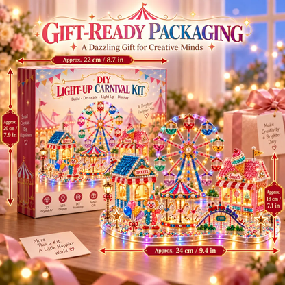 🎡 3D Carnival DIY Crystal Art Kit – Build Your Own Mini Amusement Park