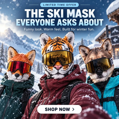 ⏳ 49% OFF – 🦊 Funny Animal Face Ski Mask |The Funniest Winter Balaclava Everyone Will Ask About