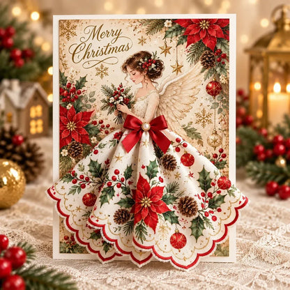 ⏳ Last Day 49% OFF – 👼 3D Christmas Angel Pop-Up Greeting Card | Meaningful Holiday Keepsake with Envelope & Space for Your Personal Message 🎄