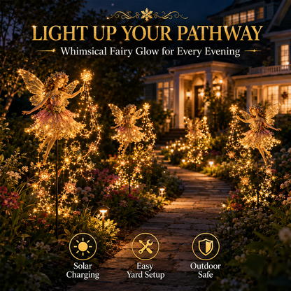 🎁Last Day 49% OFF-✨ Enchanted Flower Fairy Solar Garden Light – Magical Glowing Outdoor Christmas Yard Decor 🧚🌸