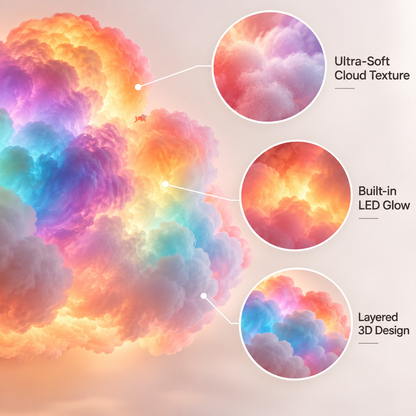☁️ DIY Multicolor LED Cloud Lights – Thundercloud Room Decor for a Unique Atmosphere ✨