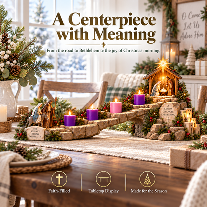 ✝️ Journey to Bethlehem – 4-Week Lighted Advent Nativity Path