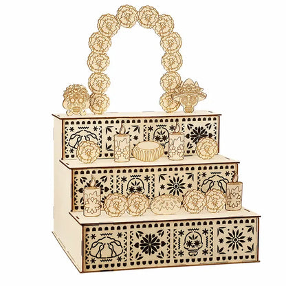 🔥🎃🏵️Day of the Dead Wooden Altar Display Set