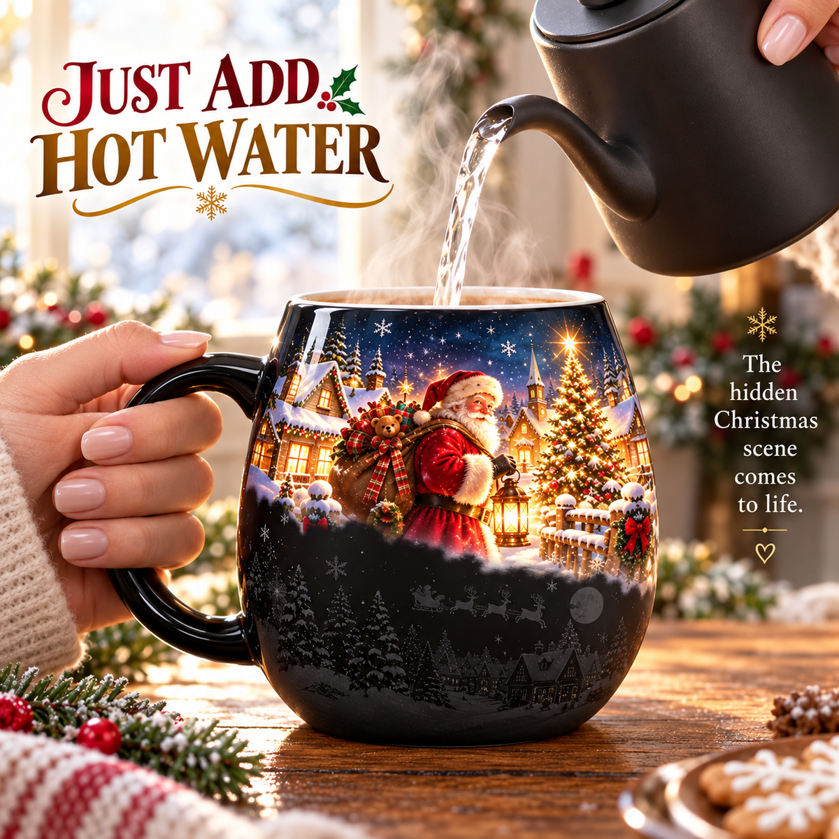 ✨Christmas Magic Color-Changing Mug – Heat Reveal Holiday Gift💫