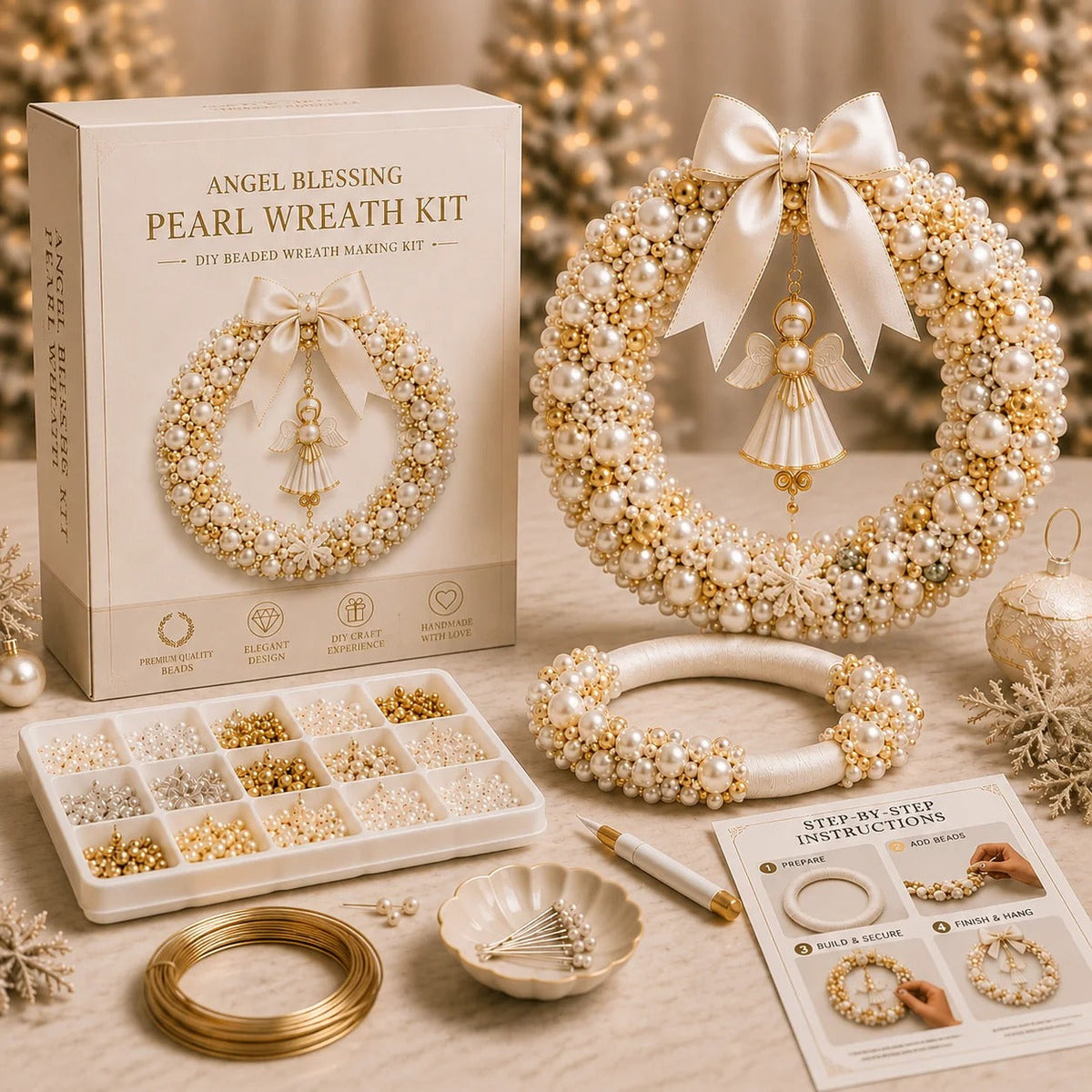🎄✨ DIY Christmas Wreath Pearl Art Kit🎁