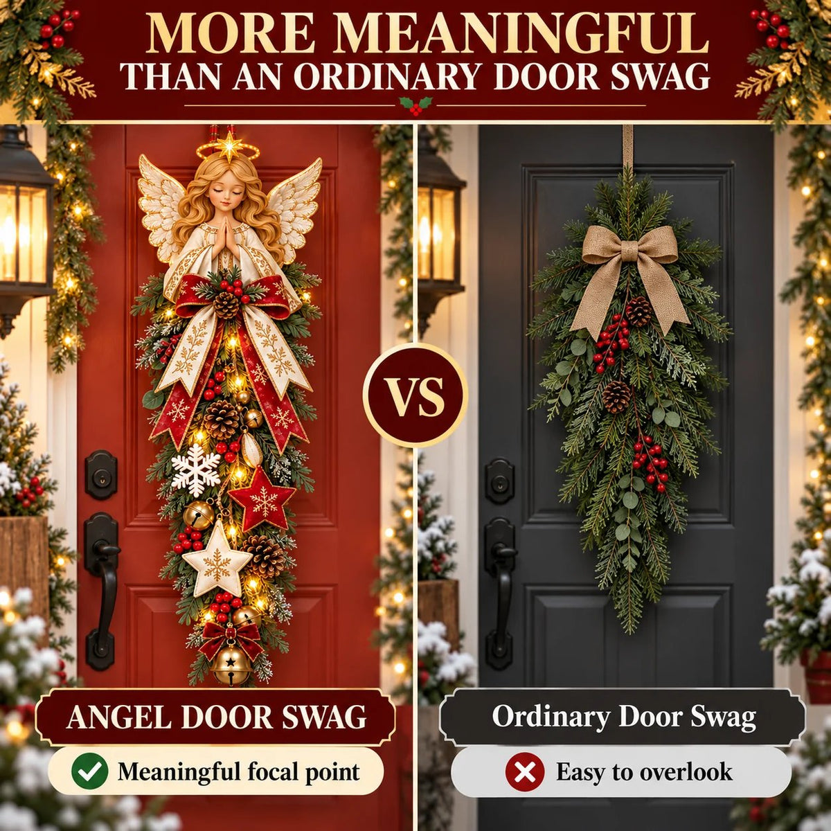 👼 Light-up Angel Christmas Door Decoration Gift – A Christmas blessing from heaven