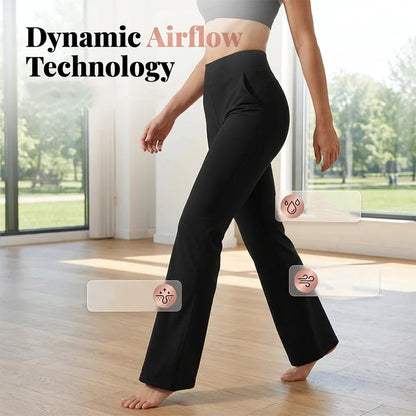 🧘‍♀️  50% OFF! ✨ Women's Stretchy Bootcut Yoga Pants – Flattering, Ultra-Flexible, Pockets Included
