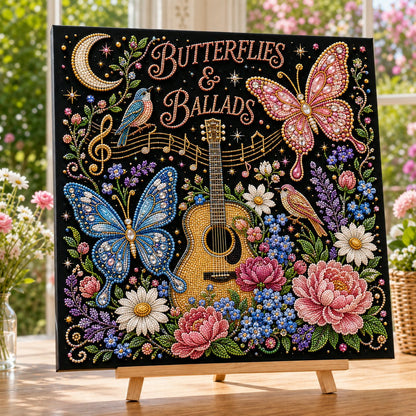 💥 LAST DAY 49% OFF – 🎶 Country Music 3D Pearl Art Kit 💎 – DIY Flocked Canvas Tribute Craft with Resin Pearls