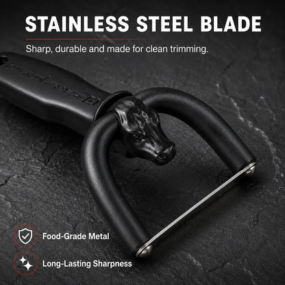 🥩 Handheld Fat Trimmer for Beef & Pork, Portable Meat Fat Remover Tool, Easy Brisket Trimming BBQ Kitchen Gadget