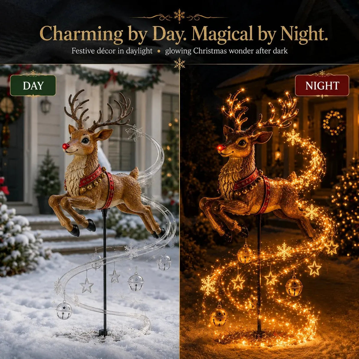 💥50% OFF🎄 Christmas Magic Garden – Solar Powered Flowing Light Collection