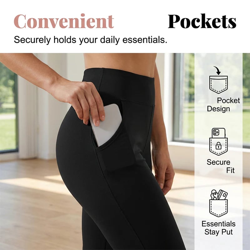 🧘‍♀️  50% OFF! ✨ Women's Stretchy Bootcut Yoga Pants – Flattering, Ultra-Flexible, Pockets Included