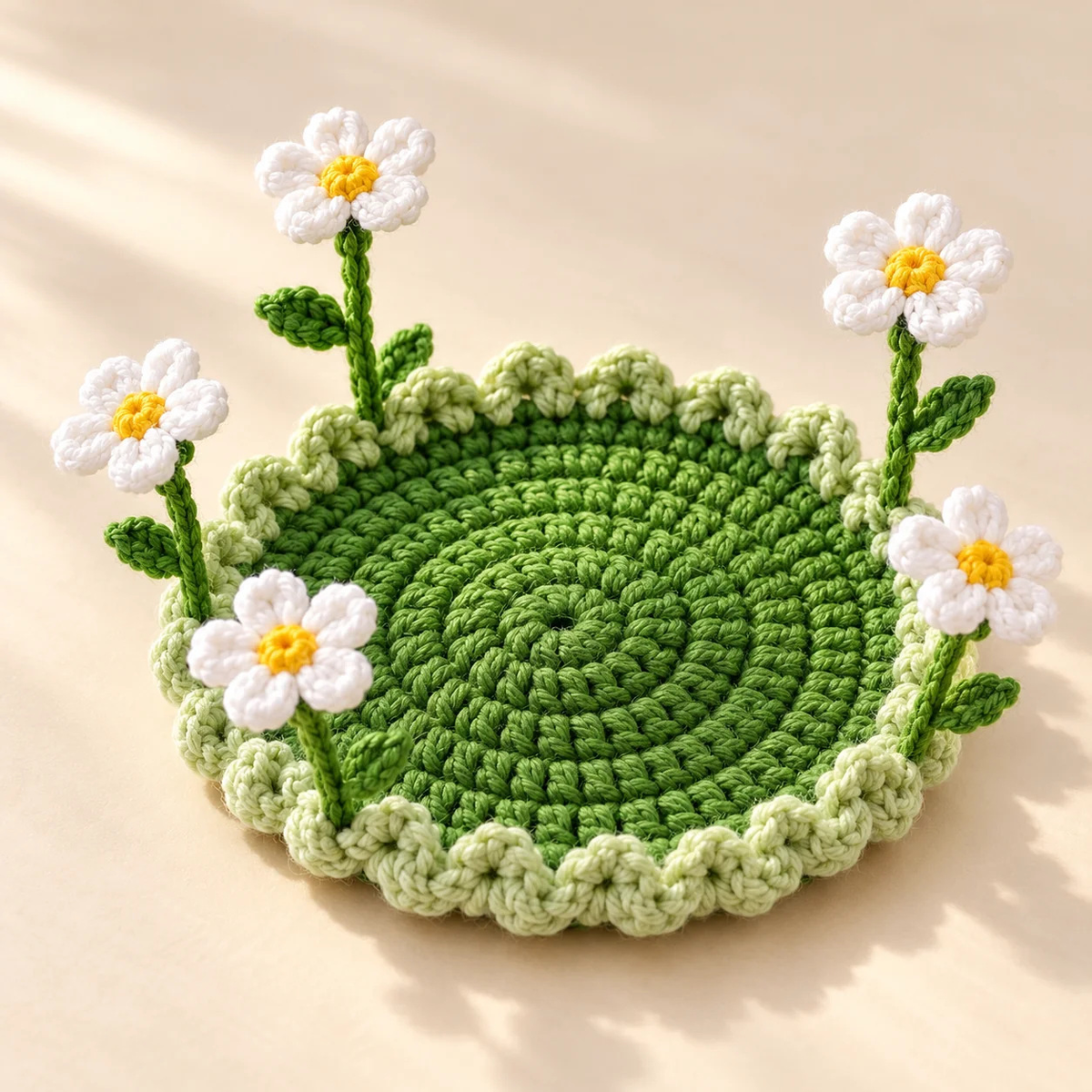 🌸Handmade Crochet Floral Coaster | Everlasting Table Art 🌸