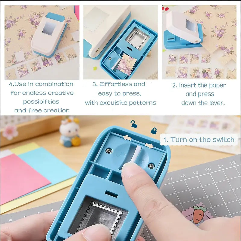 ✨Postage Stamp Paper Punch – Create Perfect Vintage-Style Edges for Scrapbooks, Cards & DIY Crafts