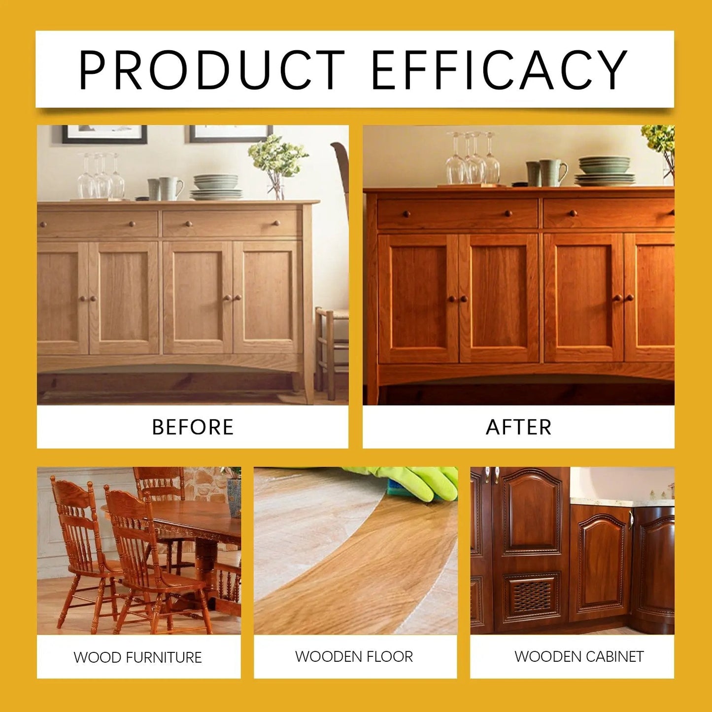 Beeswax Wood Polish Spray 120ml | Natural Shine & Protection for Furniture, Floors, Cabinets – Non-Greasy, Anti-Dust Finish