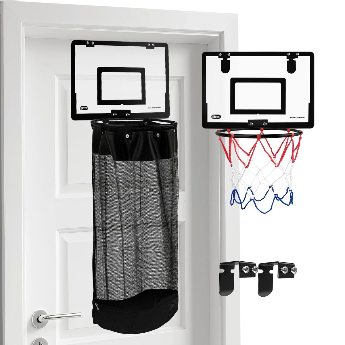 🏀 2-in-1 Over-the-Door Basketball Hoop & Laundry Hamper – Kids Indoor Room Organizer