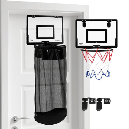 🏀 2-in-1 Over-the-Door Basketball Hoop & Laundry Hamper – Kids Indoor Room Organizer