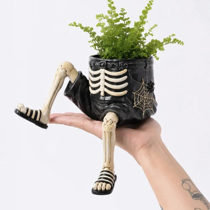 💯 49% OFF – 🎃 Halloween Hanging Leg Planter | Hand-Painted Resin Character Pot for Succulents, Shelves, Desks, Porches & Spooky Seasonal Displays 🪴