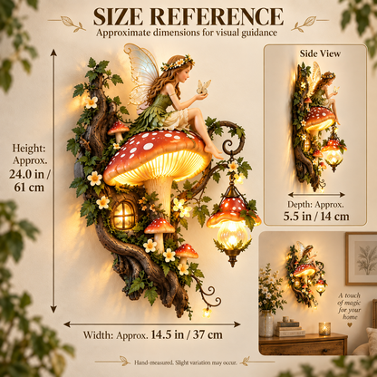 ⏰Last Day 50% OFF🧚✨ Enchanted Mushroom Fairy Wall Light 🍄🌿