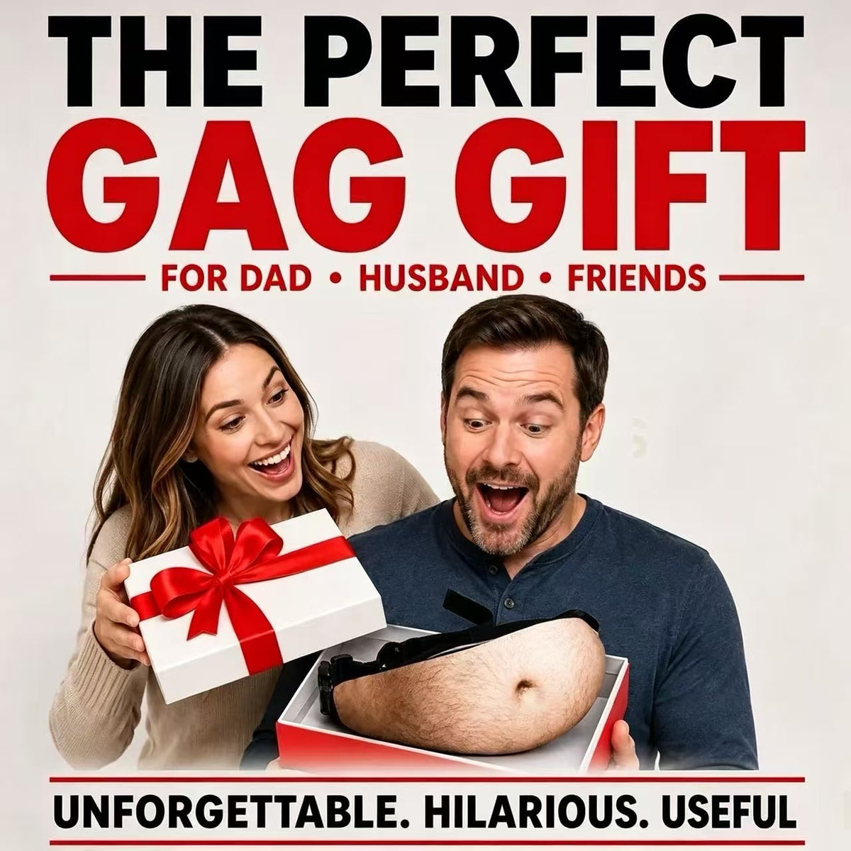 Funny Dad Bod Fanny Pack – Hilarious 3D Gag Gift Waist Bag