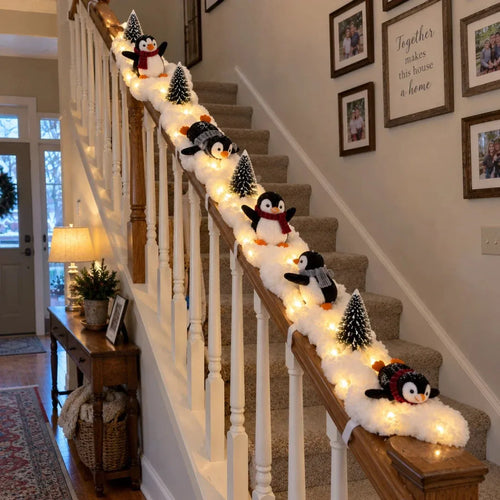 49% OFF 🐧 Penguin Christmas Stair Snow Decor | A Cozy Penguin Christmas Story ✨