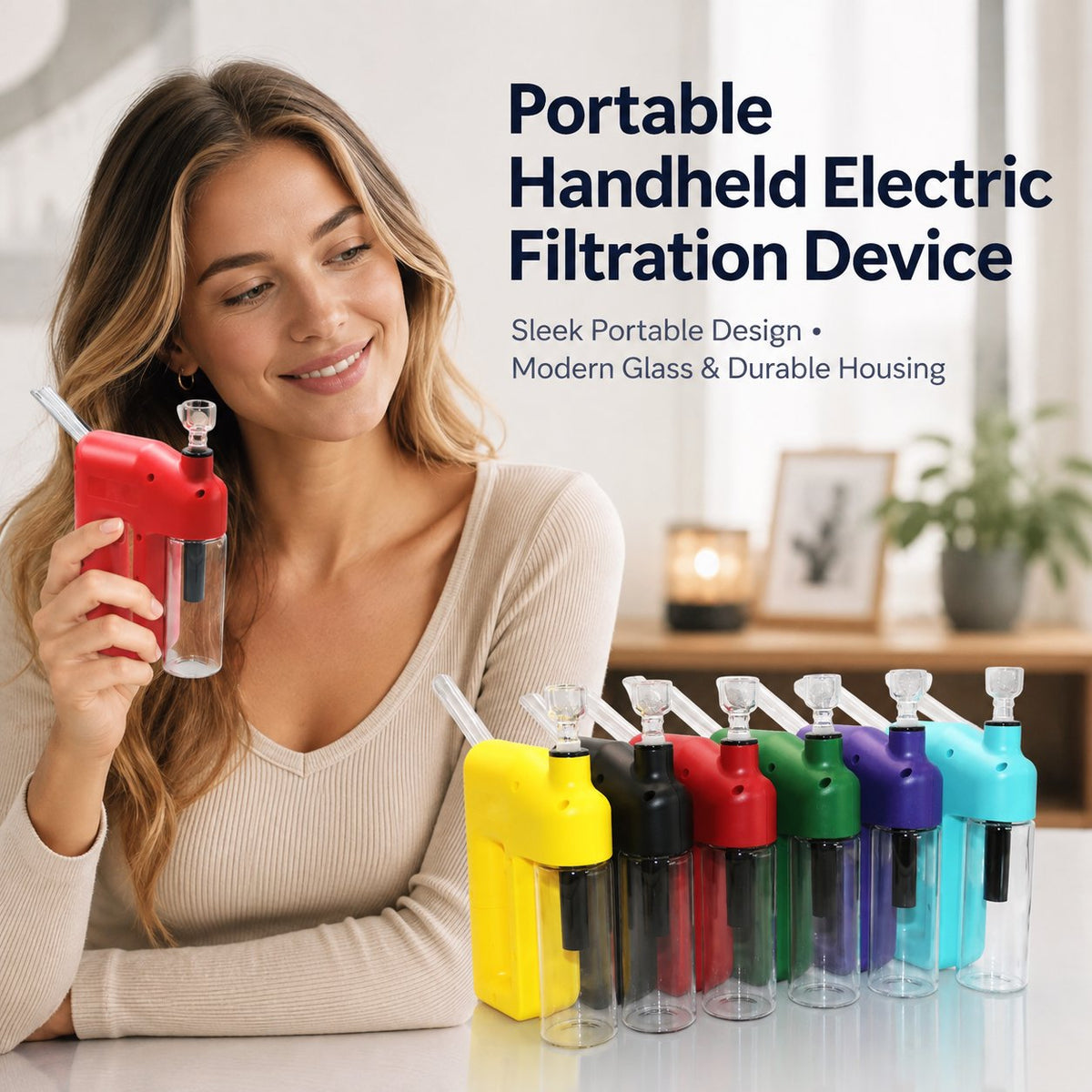 ⚡ LAST DAY 49% OFF – Portable Handheld Electric Filtration Device | Compact Glass Chamber Design with Electric-Assisted Operation & 6 Color Options ✨