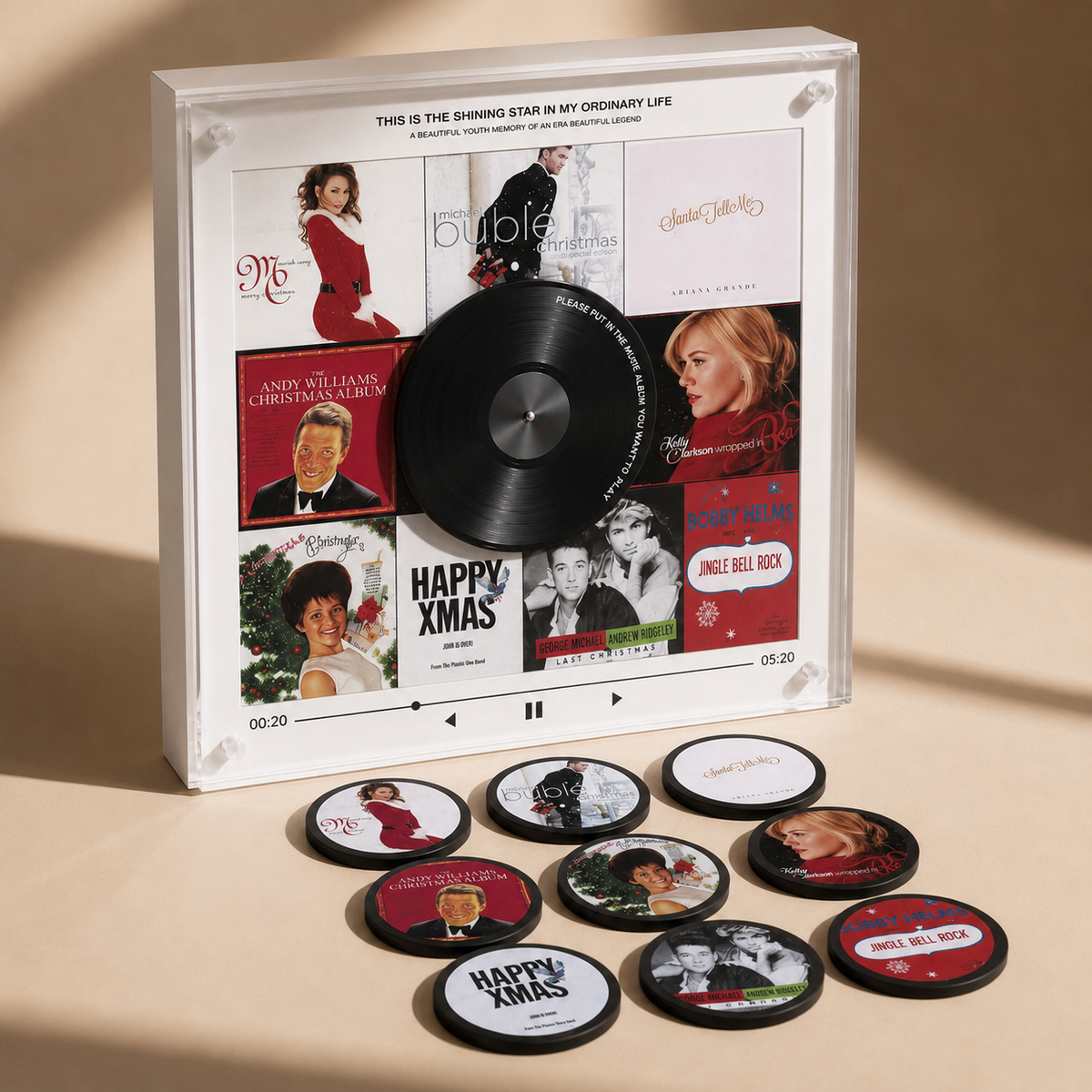 🎵 NFC Vinyl Music Player – Personalized Christmas Song Disc Gift