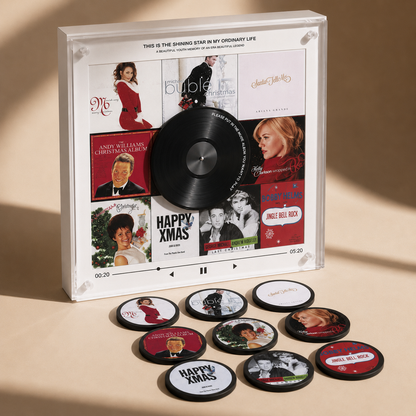 🎵 NFC Vinyl Music Player – Personalized Christmas Song Disc Gift